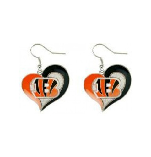 Swirl Heart Earring Dangle Charm NFL PICK YOUR TEAM - Picture 10 of 34