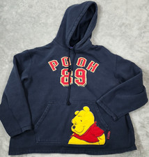 Winnie the Pooh Hoodie Mens Large Disney Bear 89 Embroidered Varsity Style
