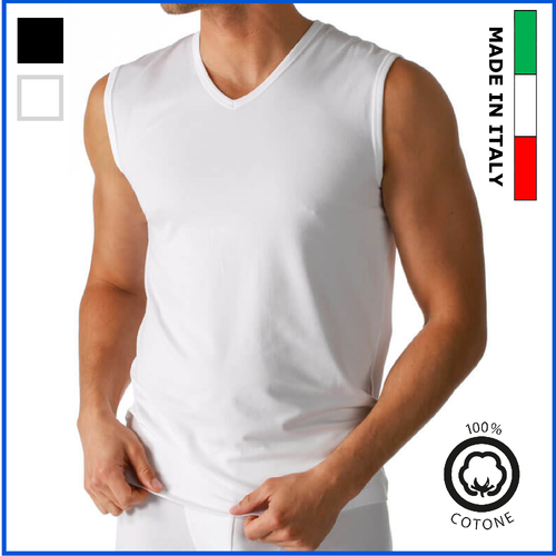 Maglietta smanicata in cotone intima da uomo senza maniche smanicato  canottiera | eBay