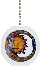 Talavera Eclipse #3 Solid CERAMIC Ceiling Fan Light Lamp Pull