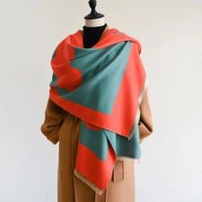 Geometric Pashmina Shawl Wrap Chal Soft Cashmere Scarf Cape