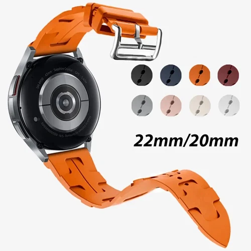 Correa deportiva de silicona de 20 mm 22 mm para reloj Samsung Galaxy 7 FE 6 5 4 clásico - Imagen 3 de 37