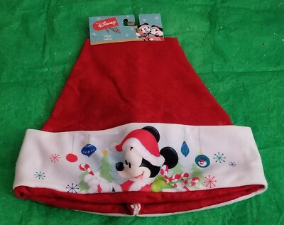 Disney's Mickey Mouse Santa Christmas Hat Red