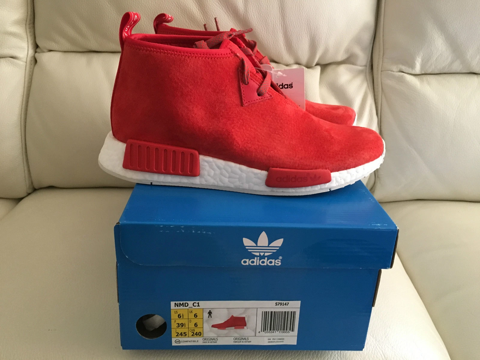 ADIDAS NMD RUNNER C1 ROSSO TAGLIA UK 6 & 11 EDIZIONE LIMITATA
