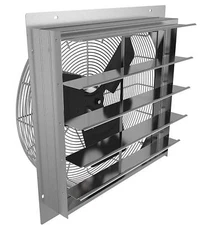 Fantech 2SHE1021 Axial Wall Shutter Fan, Direct Driveve, 1/30 hp, 115V, 1 PH,...