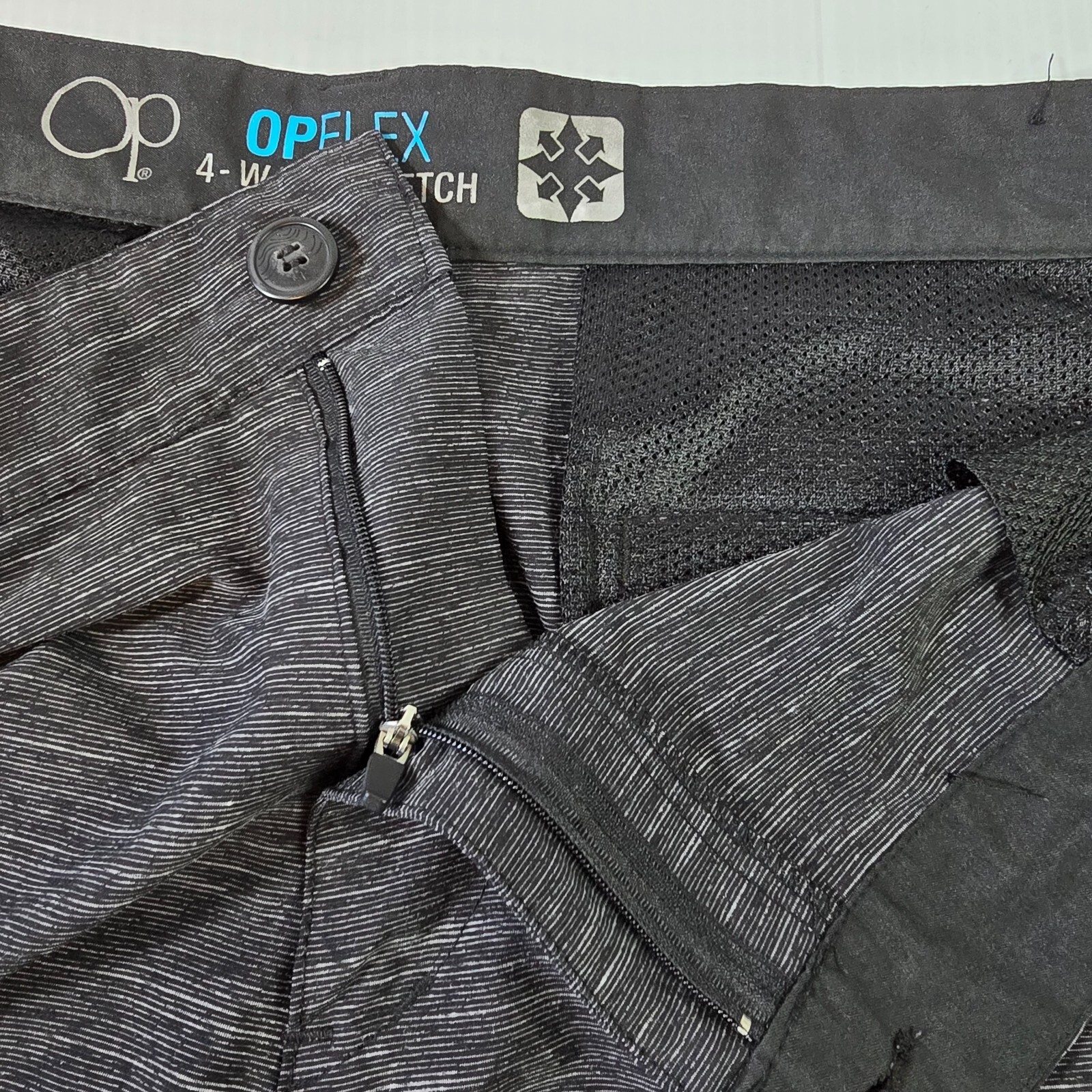 OP OPFLEX Men's Board Shorts Size 42 4 -Way Stretch Black Gray | eBay