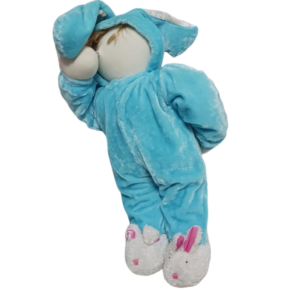 Dandee Rabbit Vintage Bunny Plush Stuffed Animal NO Face Large NOS
