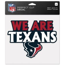 HOUSTON TEXANS WE ARE TEXANS 8"X8" COLOR DIE CUT DECAL NEW WINCRAFT   