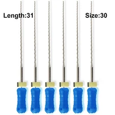 Sky Choice Hedstrom Files - 31 mm Length, Size 30 Blue w/Rubber Stopper 6/Pkg