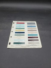 1961 DITZLER PPG LINCOLN CONTINENTAL PAINT CHIP SWATCH SHEET FORM 6117 