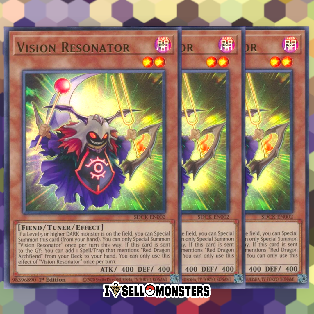 Yugioh! TCG 3x Vision Resonator SDCKEN002 Ultra Rare x3 YUGIOH! FIEND NM eBay
