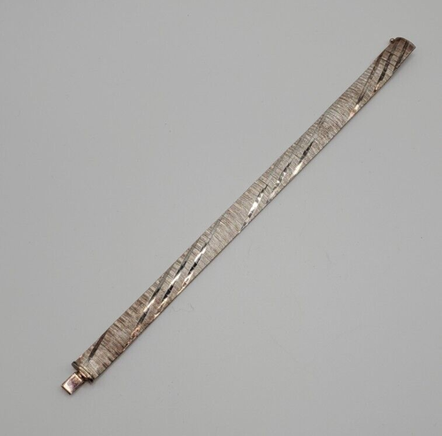 7,5" Milor Italy 925 Sterling Silber 18 Gramm geätzt Armband feiner Schmuck - Bild 1 von 11