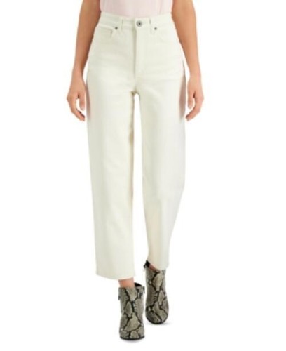 Style & Co Mom High-Rise Straight Leg Ivory White Jeans Size 12 NWT