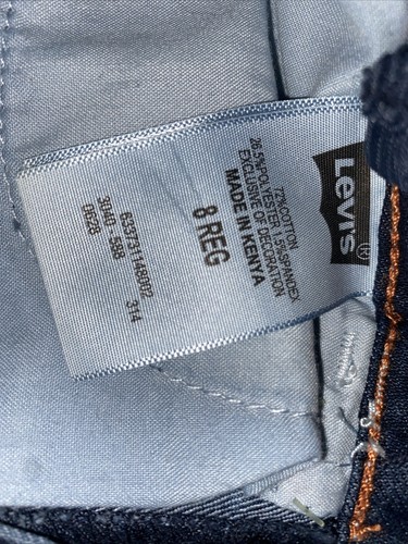Levi’s 8 NWT Boot Cut Jeans Girl’s Regular Blue Denim Stretch Adjustable Waist - Picture 10 of 12