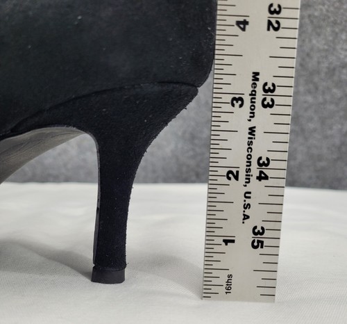 Hot in Hollywood Platform Pumps Womens 7 M Leather Upper Round Toe Black NEW - Picture 12 of 13