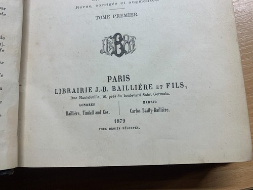 *RARE* 1879 "TRAITE D'HYGIENE PUBLIQUE ET PRIVEE" FRENCH 1.2kg ANTIQUE BOOK (P7) - Picture 5 of 15