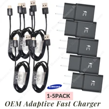 Fast Charging Block for Samsung Android USB Charger Plug Adapter USB C Cable Lot