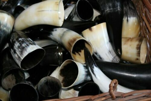 Drinking Horn 100 ml plus Viking Real Horn 100 pcs Set for Halloween party - Picture 4 of 6