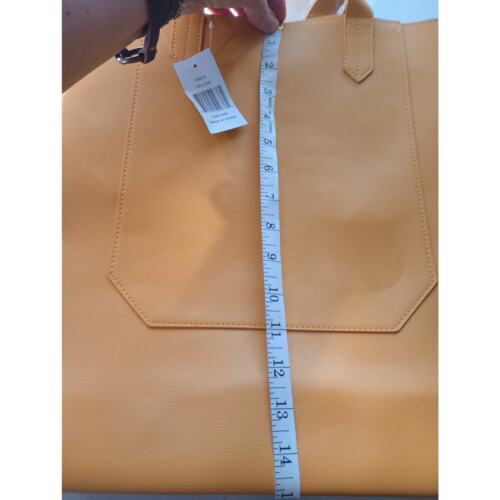 Saks Fifth Ave Damen-Geldbörse Senfgelb veganes Leder Fronttasche - Bild 4 von 5