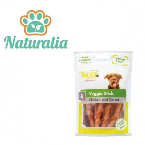 SNACK CANE TRULY - VEGGIE STICKS POLLO E CAROTA - 90GR