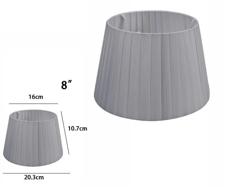 Abat-jour Ovale Gris Clair Ostaria - Base 31 Cm - Culot E27 Avec Réducteur - Neuf