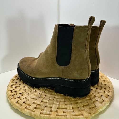 Marc Fisher Womens Shoes Padmia Boots Size 10 Brown Suede Lug Sole Chelsea Ankle - Picture 6 of 13