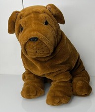 Vintage Goffa Realistic Shar Pei 14" Puppy Plush Dog Wrinkles Bulldog RARE
