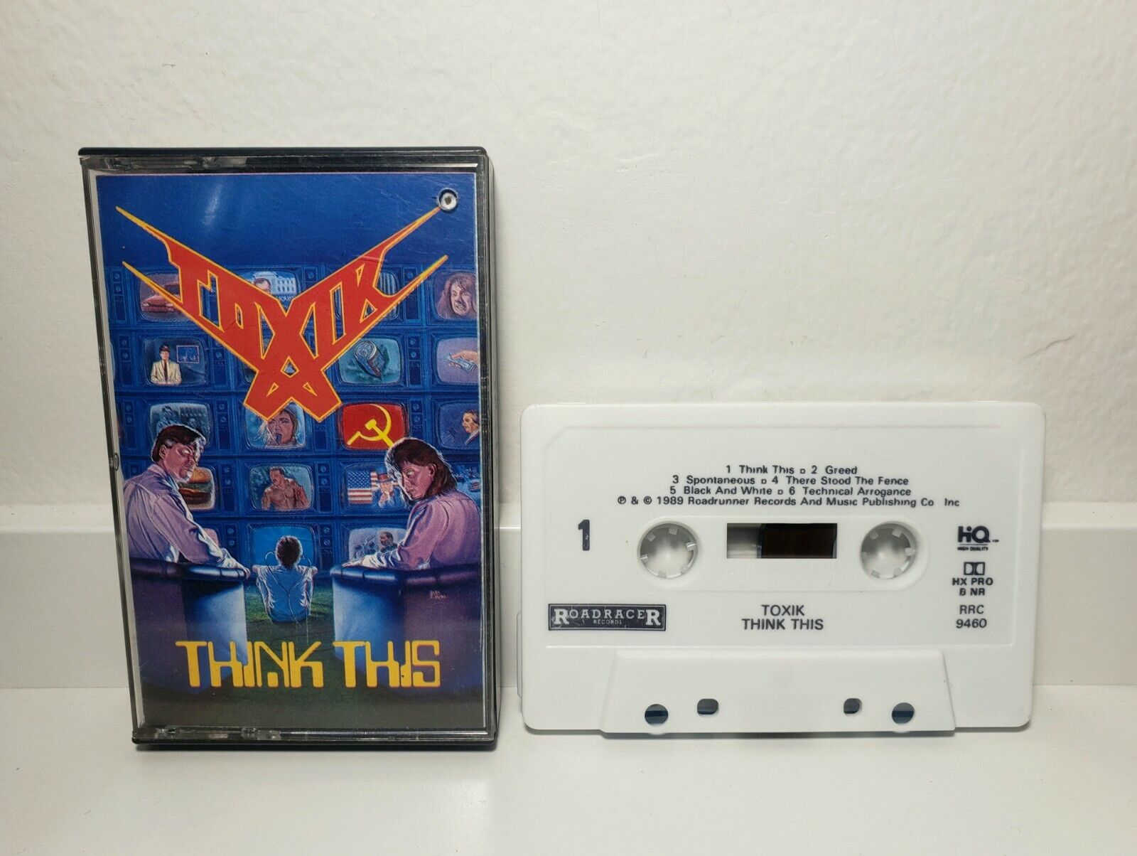 TOXIK Think This Cassette Tape 1989 Thrash Metal Roadracer Recor