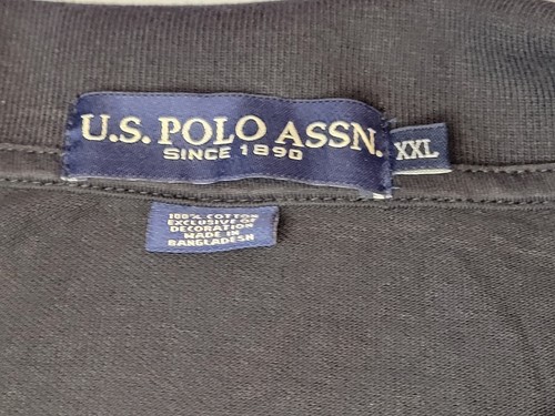 U.S. Polo Assn. Lightweight Polo Black Red Shirt Men Size XXL - Picture 3 of 5