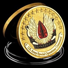 Sine Pari/U.S Army Special Operations 40mm Challenge Coin