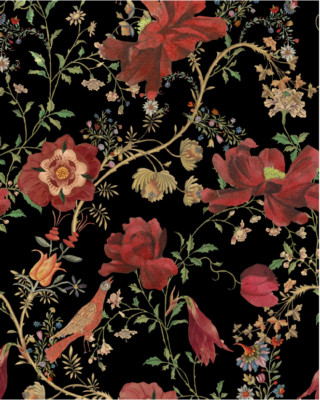Wallpaper Transsilvaniae Florilegium Mind the Gap dark textured non woven