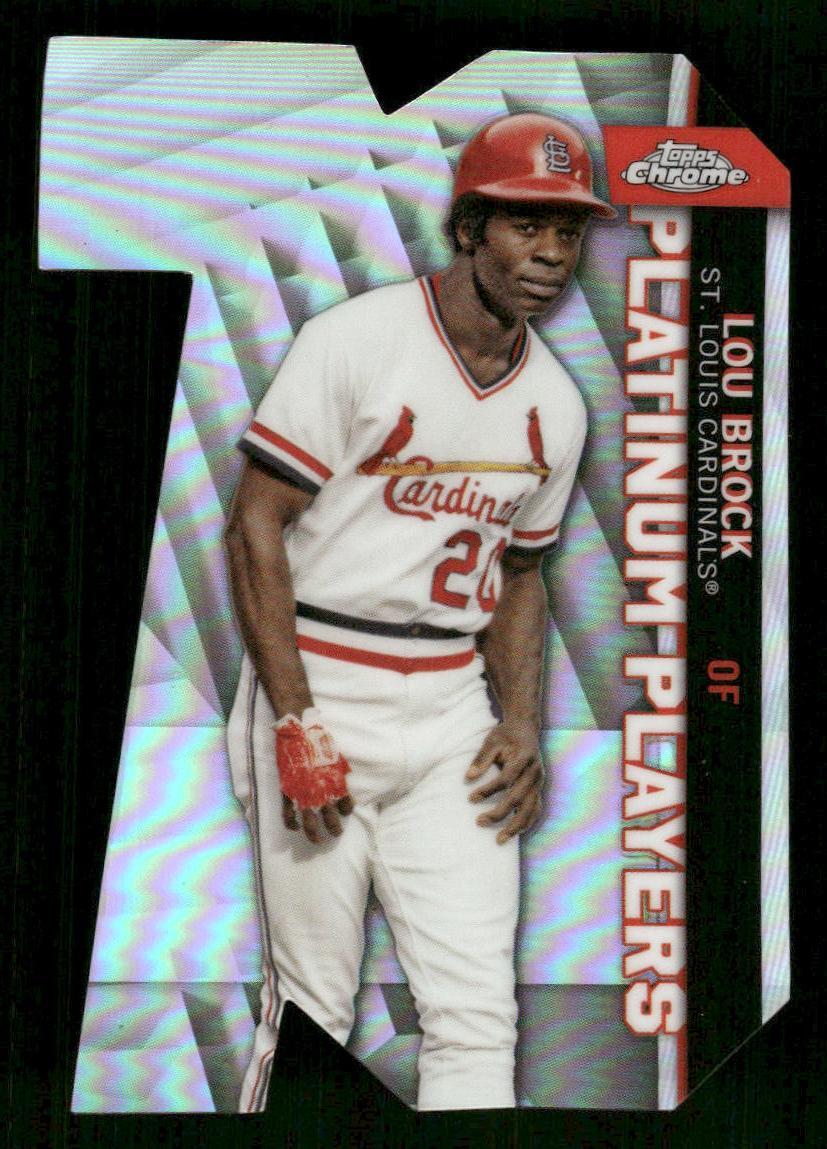 2021 Topps Chrome Update Lou Brock Platinum Player Die Cut #CPDC-68 Card