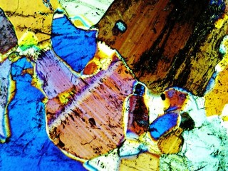 Vintage Microscope Slide. Petrology Thin Section from Krillov Russia.