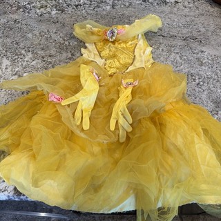 Costume Disney La Bella e la Bestia Belle taglia 4 6x incl. Vestito E Guanti