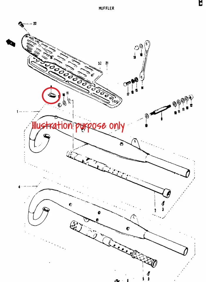 Junta colector escape Suzuki AC50, AS50 Maverick, TS50 Gaucho, TM75 1971-1977 Foto 2 de 2