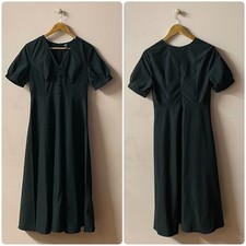 SHEIN NWOT Black Buttoned V-Neck Short Sleeve Maxi Dress Size S