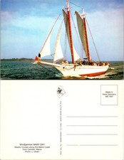 Windjammer Mary Day Camden Maine Postcard