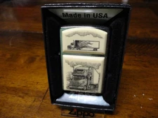 SEMI TRUCK TRUCKER ULTRALITE SCRIMSHAW LINDA LAYDEN ZIPPO LIGHTER MINT 2010