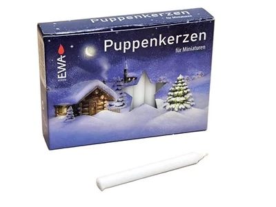 ERZPERTEN.DE 40er Pack hochwertige Puppenkerzen EWA aus Sachsen für Miniaturen