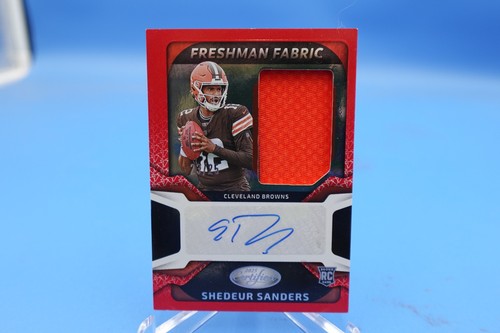 2025 Certified Freshman Fabric Shedeur Sanders RPA RC Patch Auto Red /25 Browns