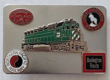 Northern Pacific Rail, Burlington Route, Great Northern, Seattle RY Belt Buckle