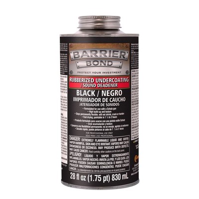 Barrier Bond Auto Body Rubberized Undercoating/Sound Deadener - Black - Quart