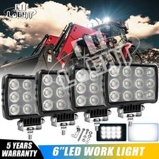 4x 6inch LED Work Light Pods Flood Beam Offroad Driving Lamps Tractor Truck SUV