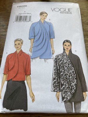 Vogue Pattern V9096 Ms Loose Fit Jacket 2 Lengths~Sleeve Opts~Shaped Front XS-M