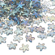 60 Pcs Ocean Animal Starfish Beads Bracelet Necklace Making, Transparent Green