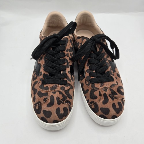 STUART WEITZMAN Daryl Leopard Sneakers Tennis Shoe Animal Print Size 6.5 - Picture 3 of 11