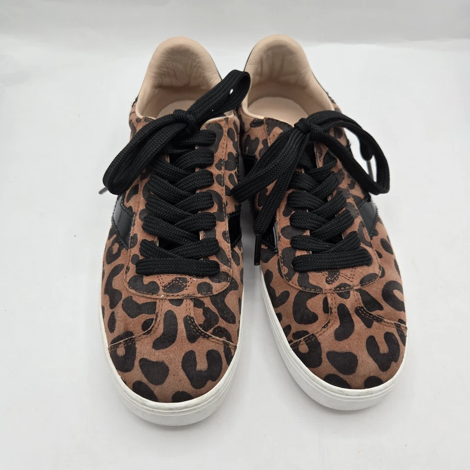 STUART WEITZMAN Daryl Leopard Sneakers Tennis Shoe Animal Print Size 6.5 - Image 3 of 4