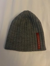 Prada beanie hat grey medium