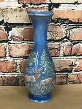Roseville Dianne Robey Hand Made Vase Woodland Scene Rick Wisecarver Assistant