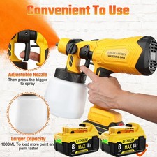 Cordless Electric Paint  Sprayer For DEWALT 18V Spray Gun / Battery / Charger